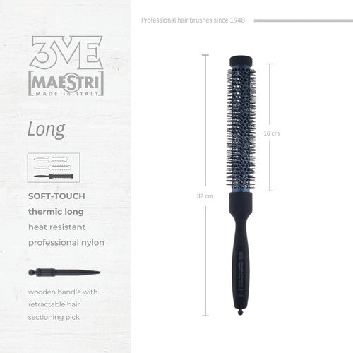 3ME Spazzola Professionele Lange Nylon Haarborstel 32461