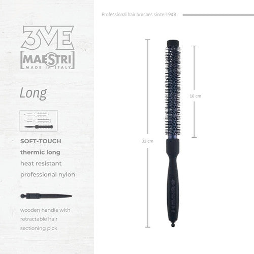 3ME Spazzola Professionele Lange Nylon Haarborstel 32451